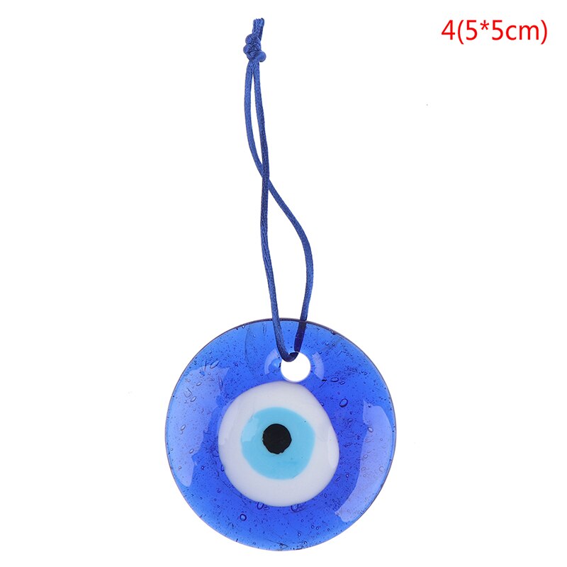 Lucky Multiple Sizes Turkish Greek Evil Blue Eye Charm Pendant Blue Lamp Work Glass Car Home Amulet Kabbalah: A4