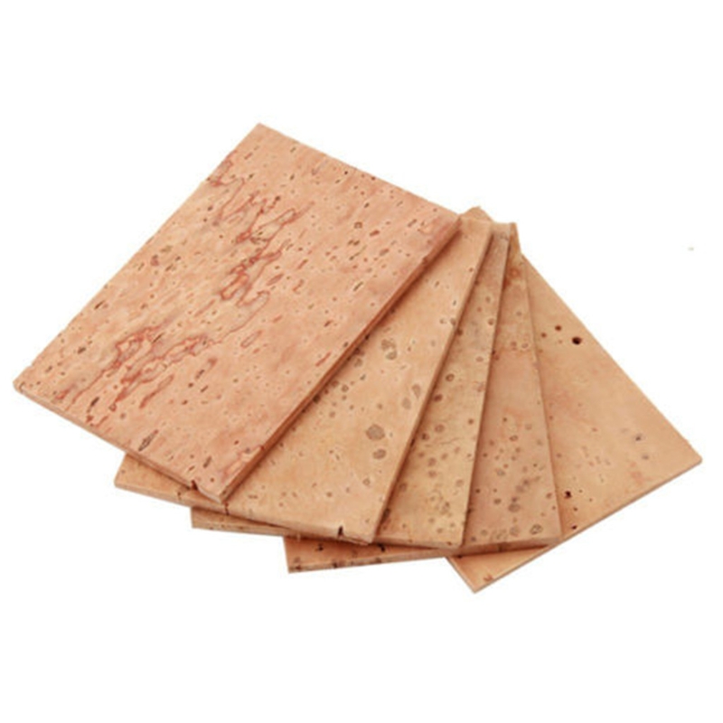 5 pièces de liège universel de cou de Saxophone Alto en bois naturel Durable Joint de cou de Saxophone Alto feuille de liège pour Alto/Soprano/Tenor laiton