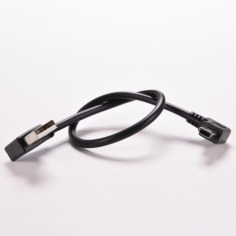 25cm 90 Degree Angled Mini USB Cable Mini USB To USB 2.0 Data Sync Charger Cable For Mobile Phone MP3 MP4 GPS Camera HDD