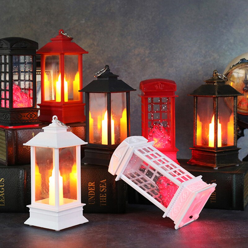 Christmas Decoration Candle Lantern Halloween Vintage Castle Hanging LED Light Birthday Party Decorations Wedding Decor LED Lamp