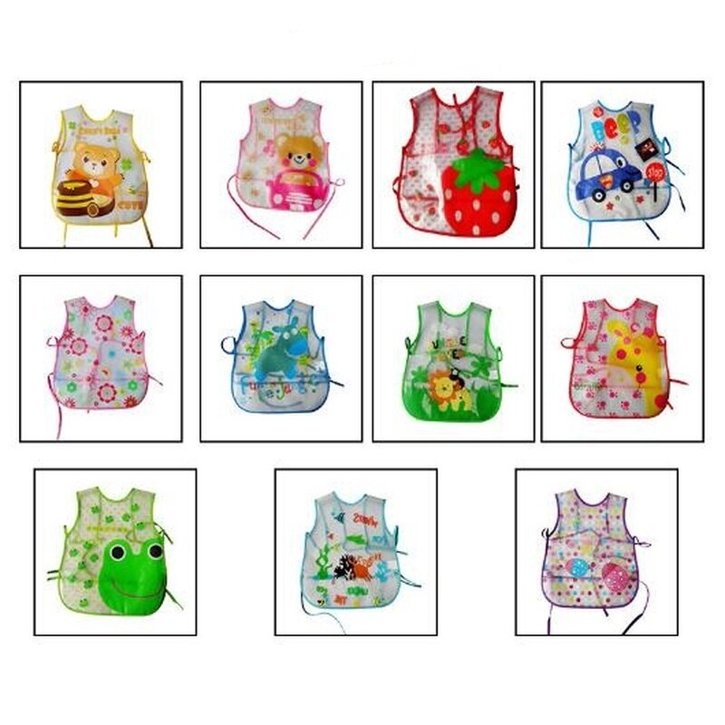 Baby Slabbertjes - EVA Plastic Waterdicht - Cartoon Print - Voeding Smock voor Peuters