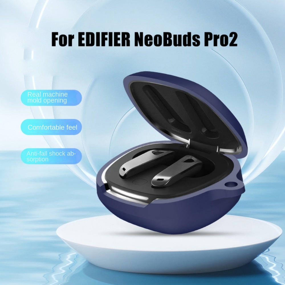 Siliconen Hoesje Schokbestendige Beschermhoes Met Haak Hoofdtelefoon Accessoires Beschermer Voor Edifier Neobuds Pro2