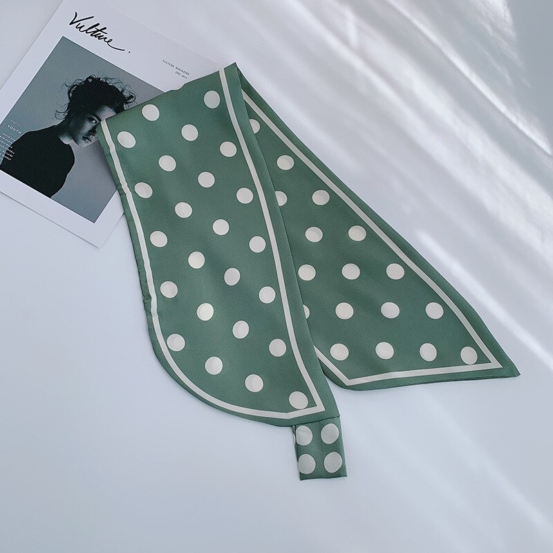 8 Kleuren Selecteren Vrouwen Effen Kleur Haar Sjaal Mode Haar Banden Gestreepte Sjaals Lady Decoratie Zijde Hoofddeksels Banden