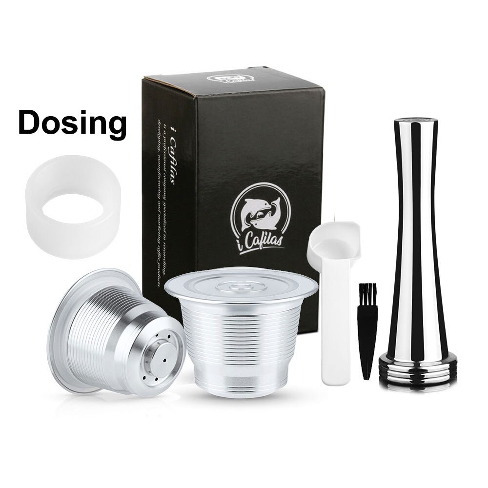 Icafilas Voor Nespresso Capsule Herbruikbare Espresso Staal Koffie Pod Filters Voor Mini C30 D30 &amp; Pixie Koffiezetapparaat: 2capsule-1td
