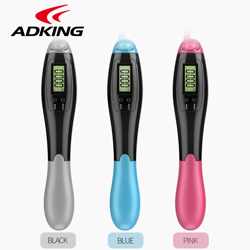 ADKING digital smart jump rope with accurate counter timer skipping rope for speed training body building non-slip wight loss