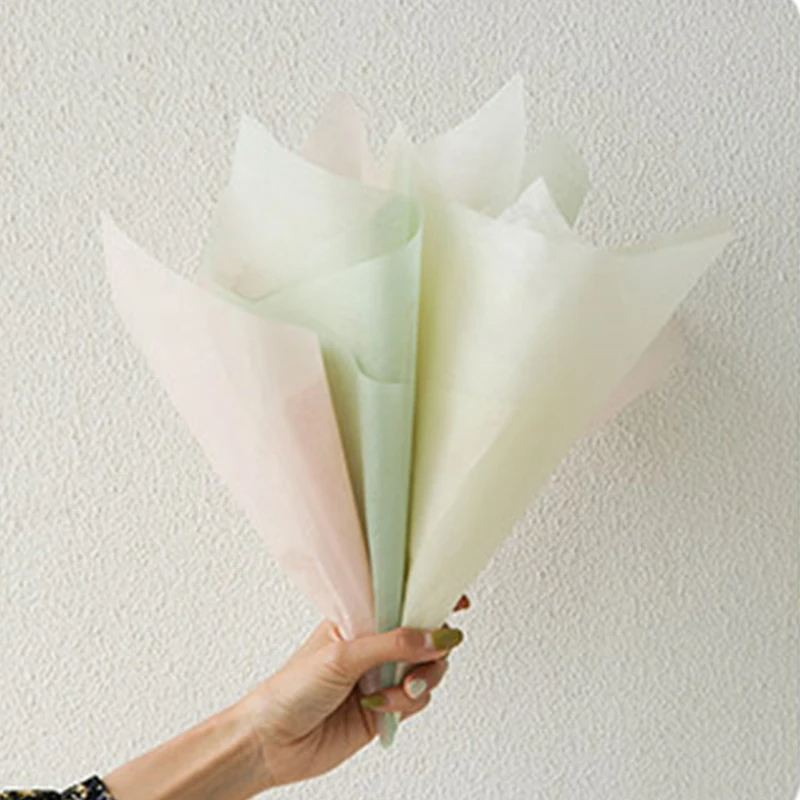 40 stks Melk Katoen Tissuepapier Bloemist Bloem Inpakpapier DIY Handgemaakte Boeket Ambachten Verpakking Bruiloft Feestartikelen