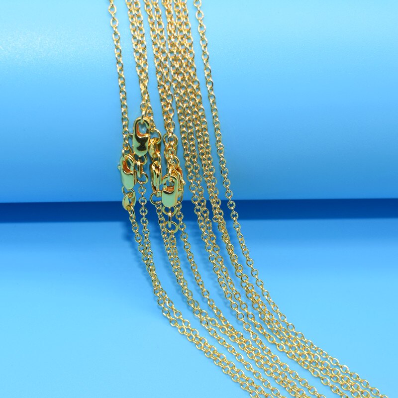 1PCS Gold Filled Necklace Jewelry Rolo "O" Chain 2mm Necklace 16-30 Inches