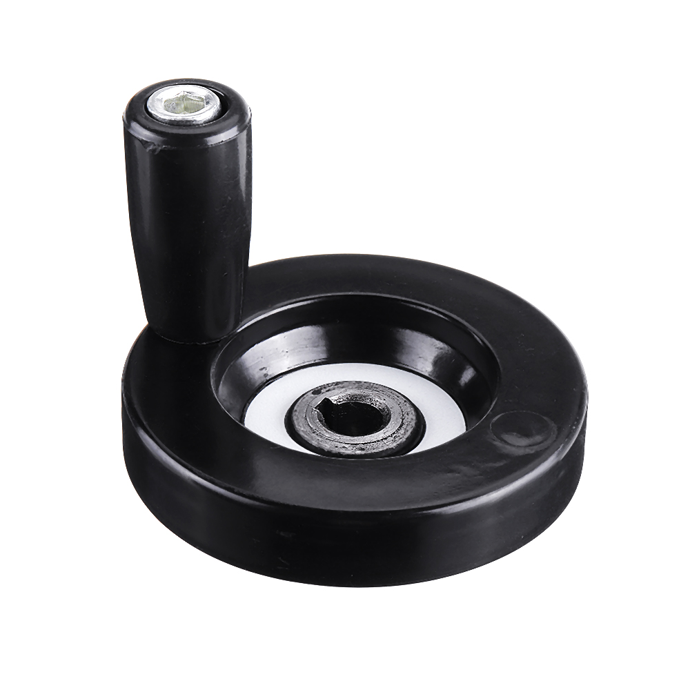 Black Milling Machine Lathe8x63mm CNC Handwheel with Rotating Handle CNC Bakelite Corrugated Hand Wheel Parts