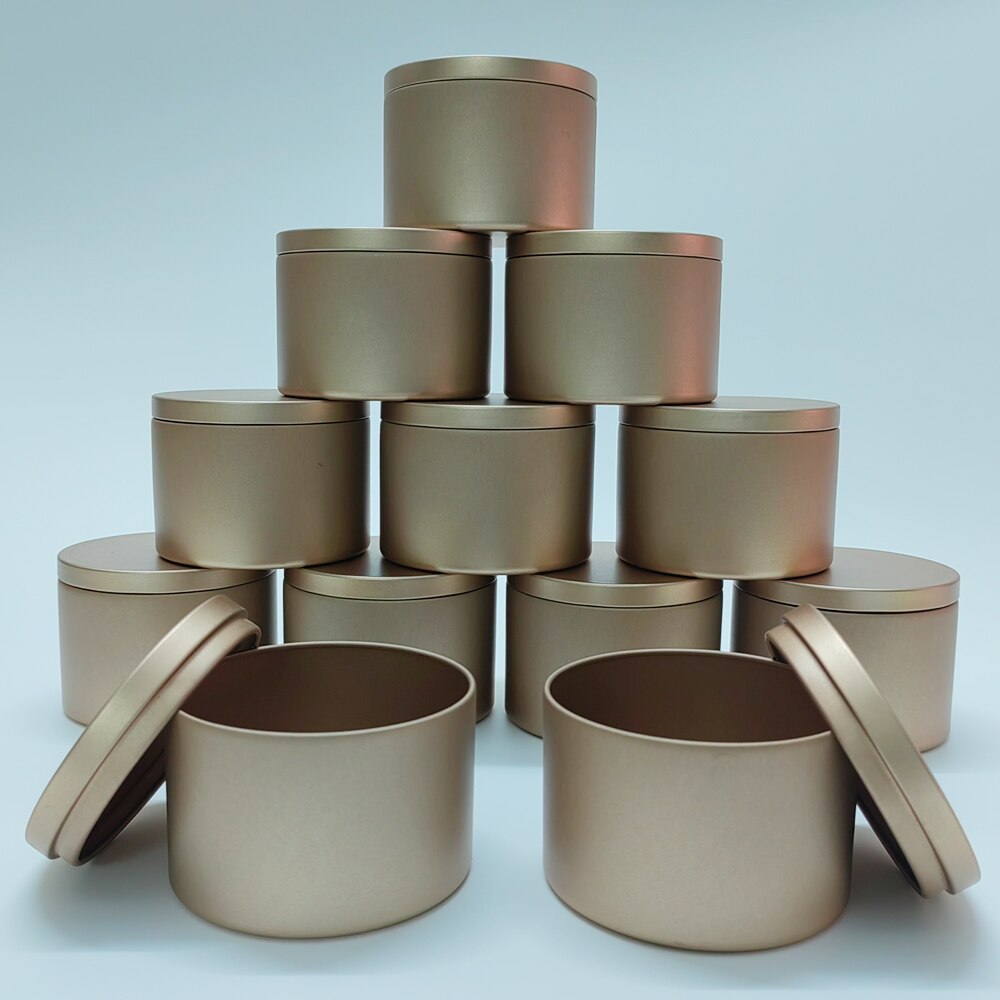 8oz 240ml Round Candle tins Empty Containers scented Candle Jars with lid Bulk for Candle Making Supplies Candy Tea Storage Box