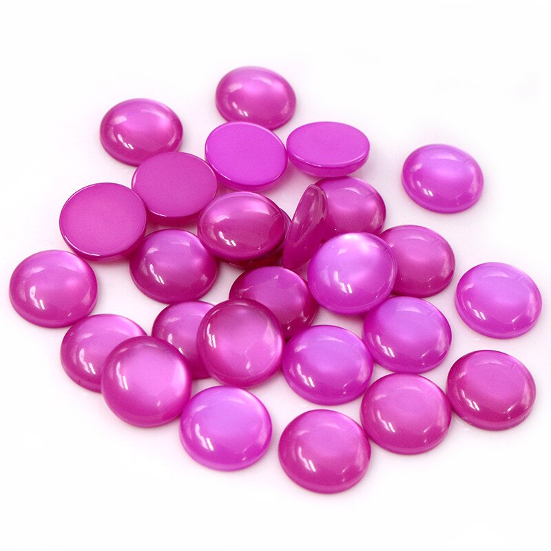 Nueva 40 Uds 12mm camafeo de resina con parte posterior plana de colores mezclados: G7-27