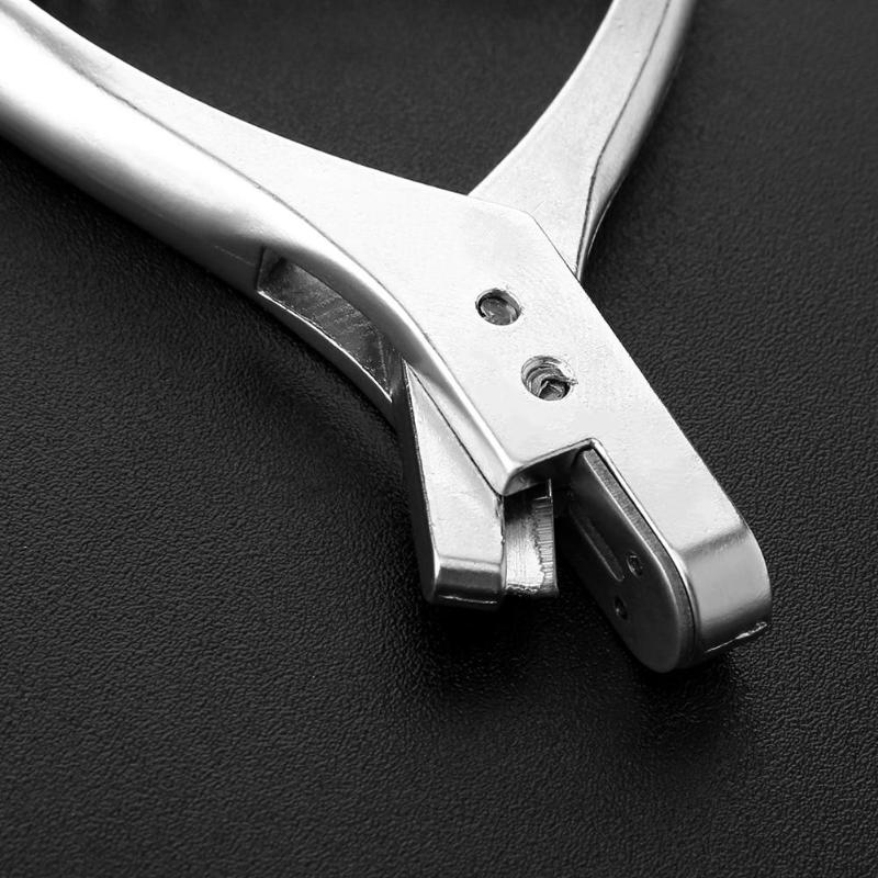 Handheld Stainless Steel Slot Puncher ID Card Photo Badge Hole Label Punching Tool for Leather Craft Punches DIY Hand Tools