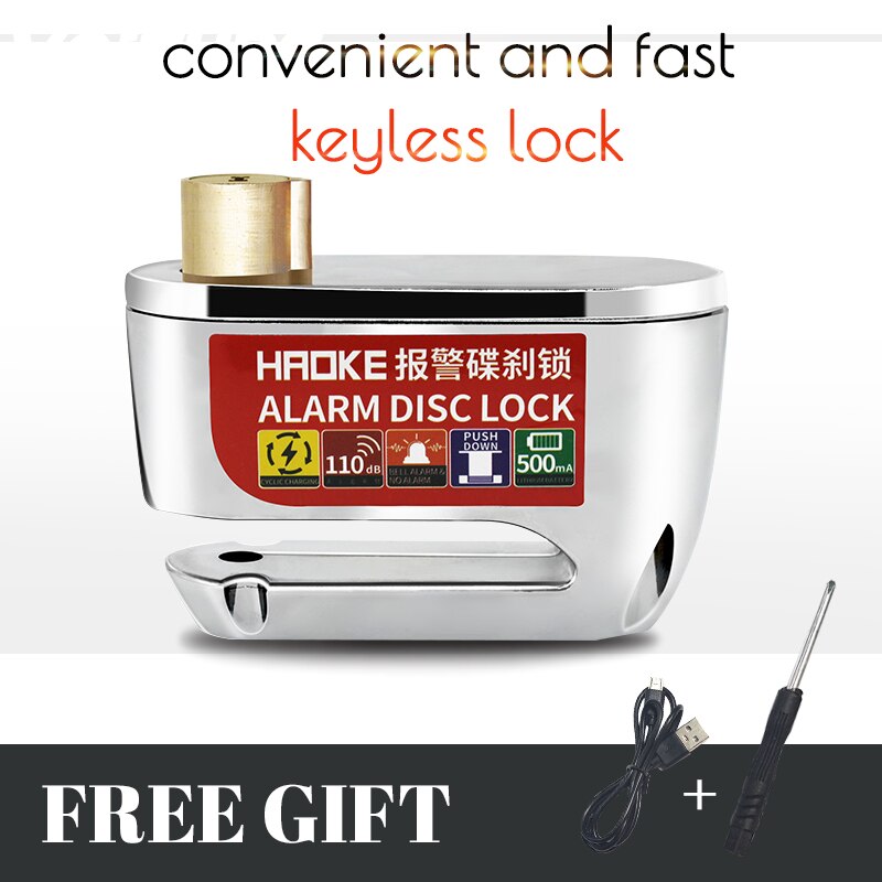 Alarm Disc Lock Motorcycle Motorbike Accessories Alarm Disc Lock Waterproof Motorcycle Disco Candado Moto Alarm Locks
