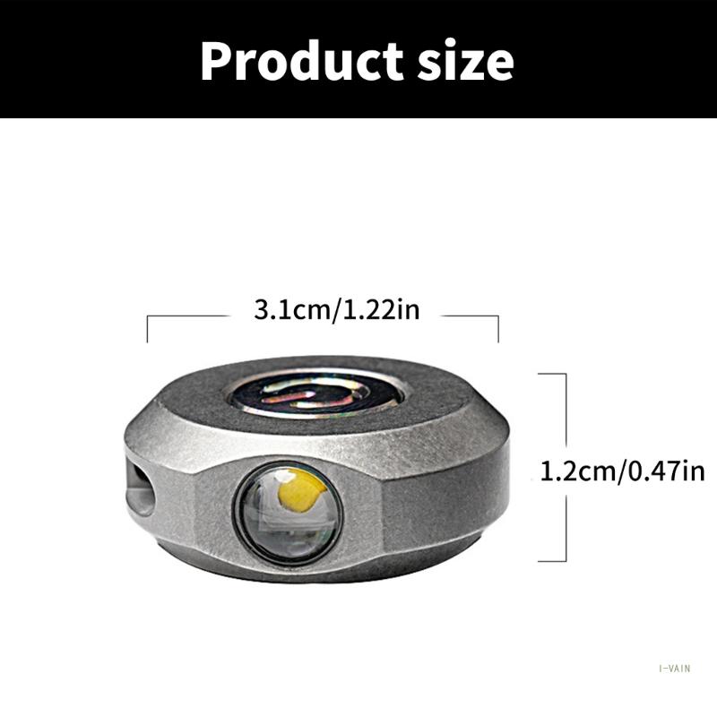 M5TC Pocket Sized Flashlight Survival Tool Light High Strength Titaniums Light for Campers
