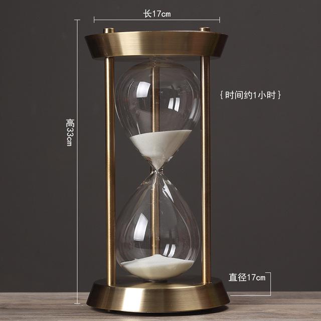 Retro metal timeglas sand timer metal timeglas sand timer glas timer sandglas en times glas vintage stueindretning: 60 min
