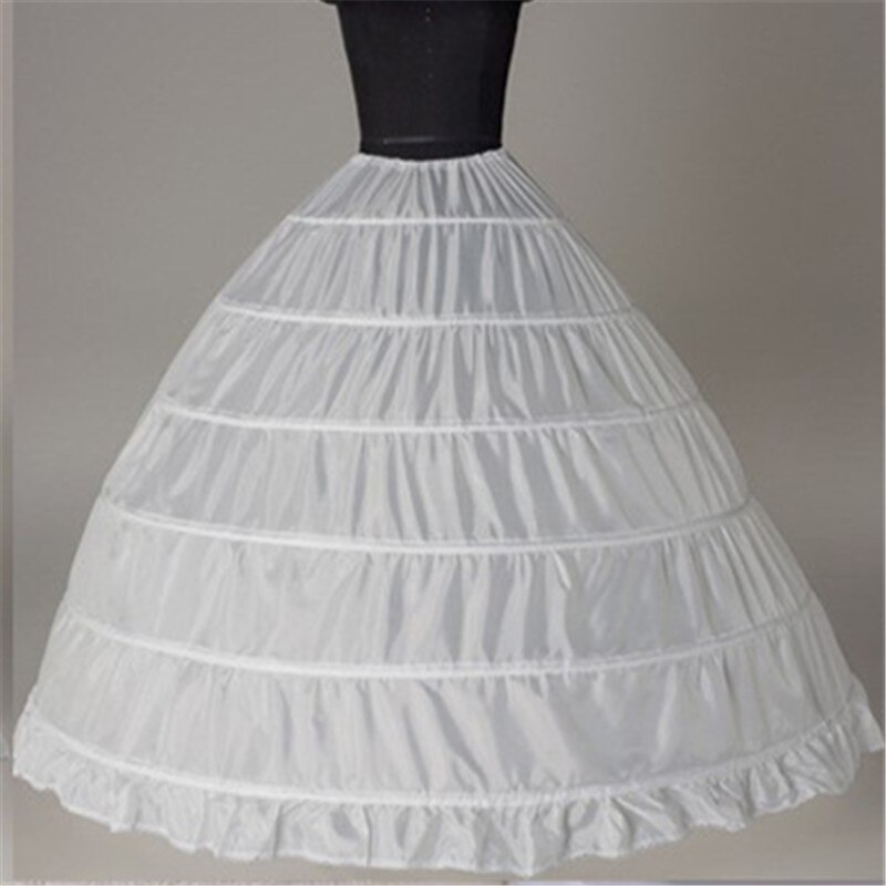 Lace Edge 6 Hoop Petticoat Underskirt For Ball Gown Wedding Dress 110cm Diameter Underwear Crinoline Wedding Accessories