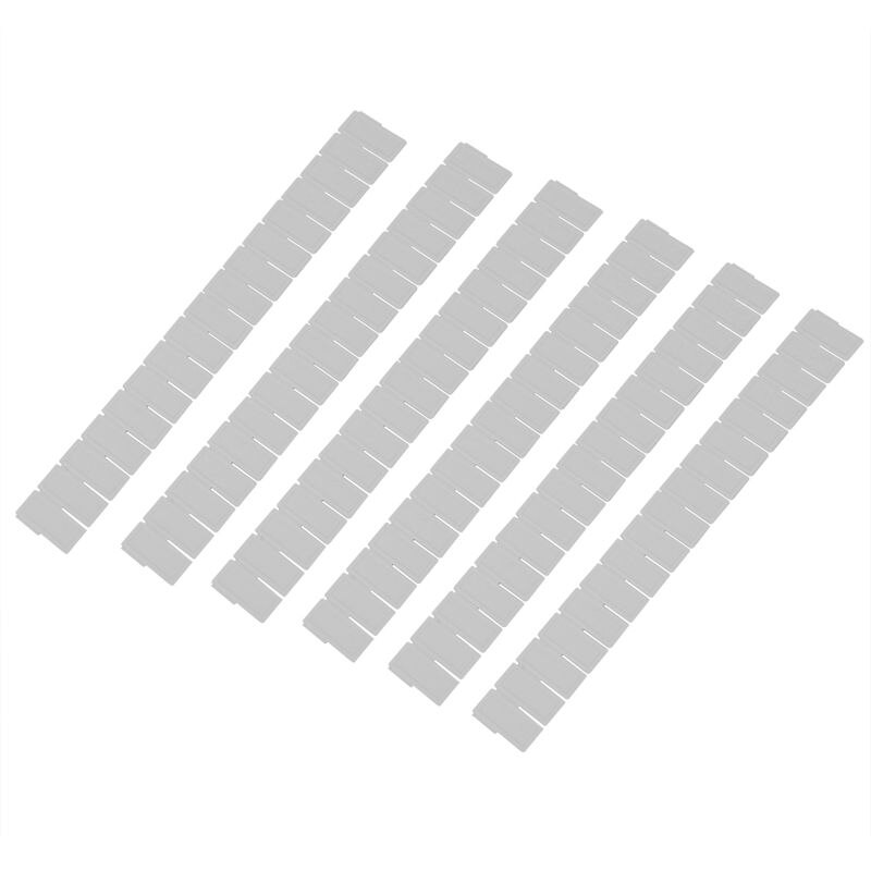 6 pièces en plastique tiroir placard grille diviseur rangé organisateur conteneur maison stockage blanc: Default Title