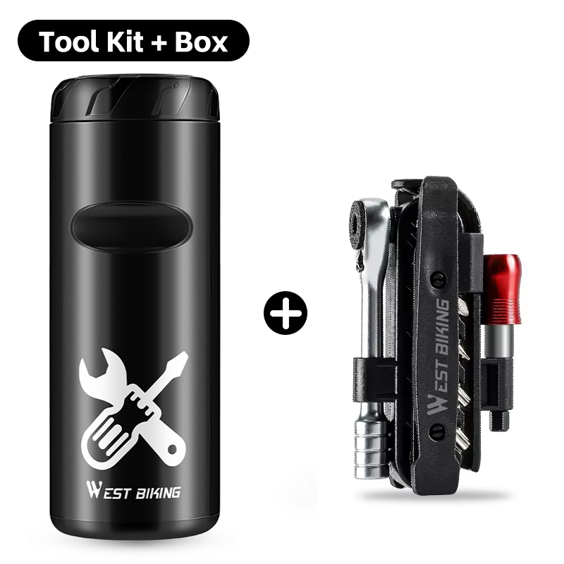 WEST BIKING-caja de herramientas para cápsulas de bicicleta, Kit de reparación, lata de almacenamiento, botella impermeable para ciclismo de montaña y carretera, accesorios para bicicleta: Verde esmeralda