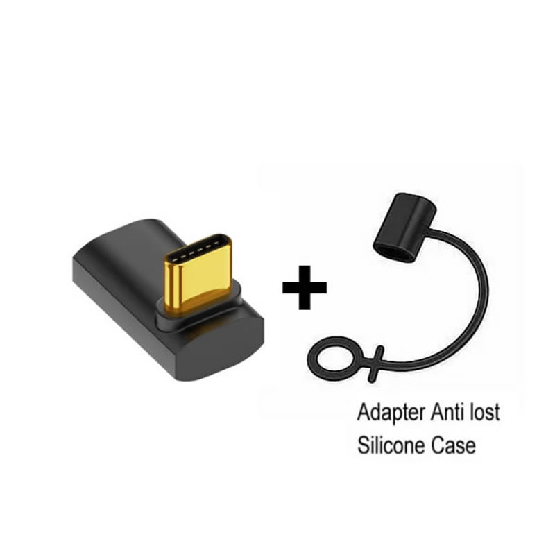 USB4.0 40Gbps OTG C-type 90 degree Adapter 100W 5A USB C to Type C Fast Charging Converter USB C Data Adapter For Macbook 8K60HZ: Grey