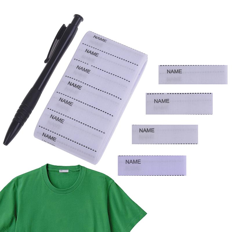 200Pcs Wit Wasbare Ijzer Op Naam Labels Kleding Label Kledingstuk Tags Marker Set Voor Naaien Kleding Accessoires