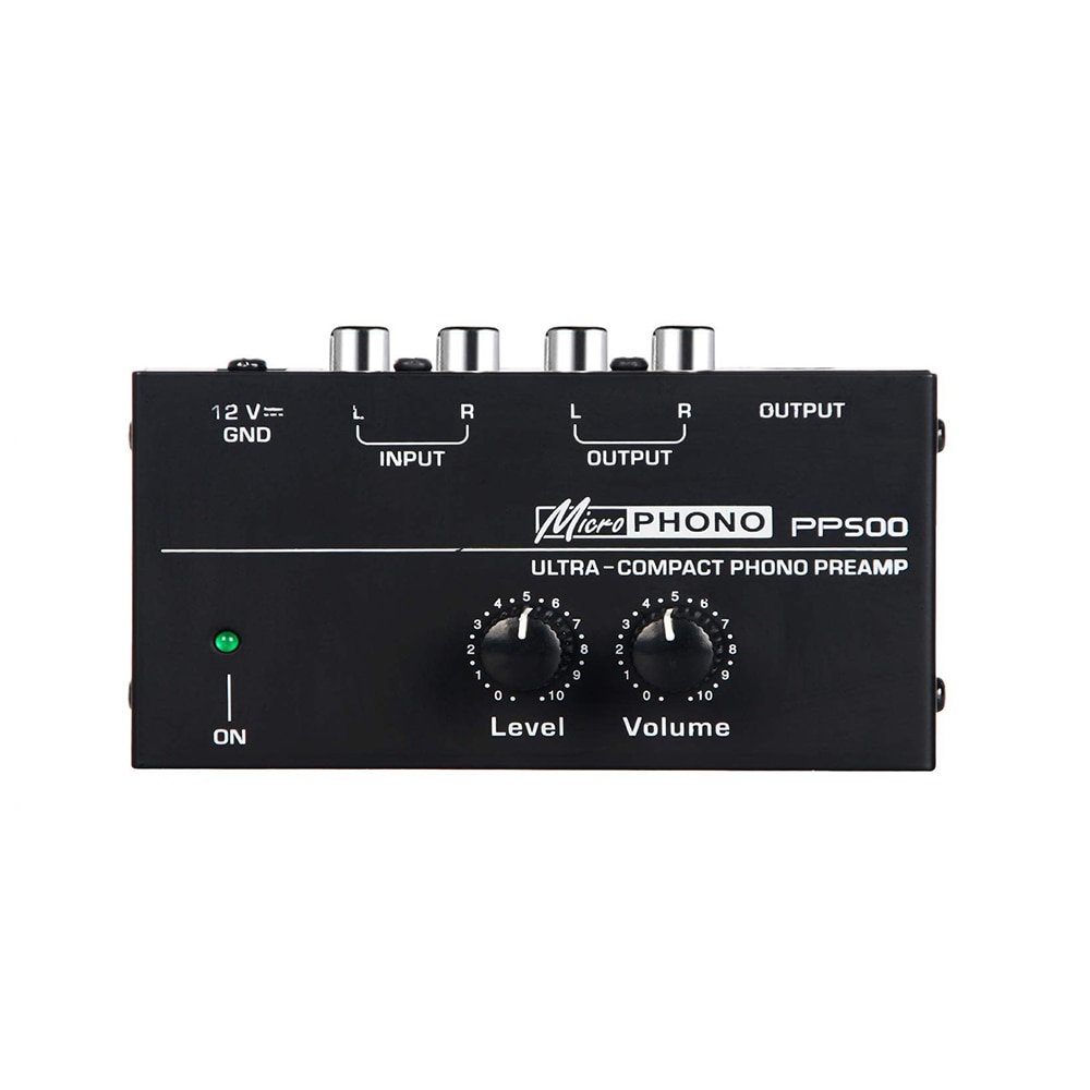 PP500 Phono Voorversterker Voorversterker Met Volumeregeling Rca Input & Output 1/4 "Trs Output Interfaces Phono Voorversterker