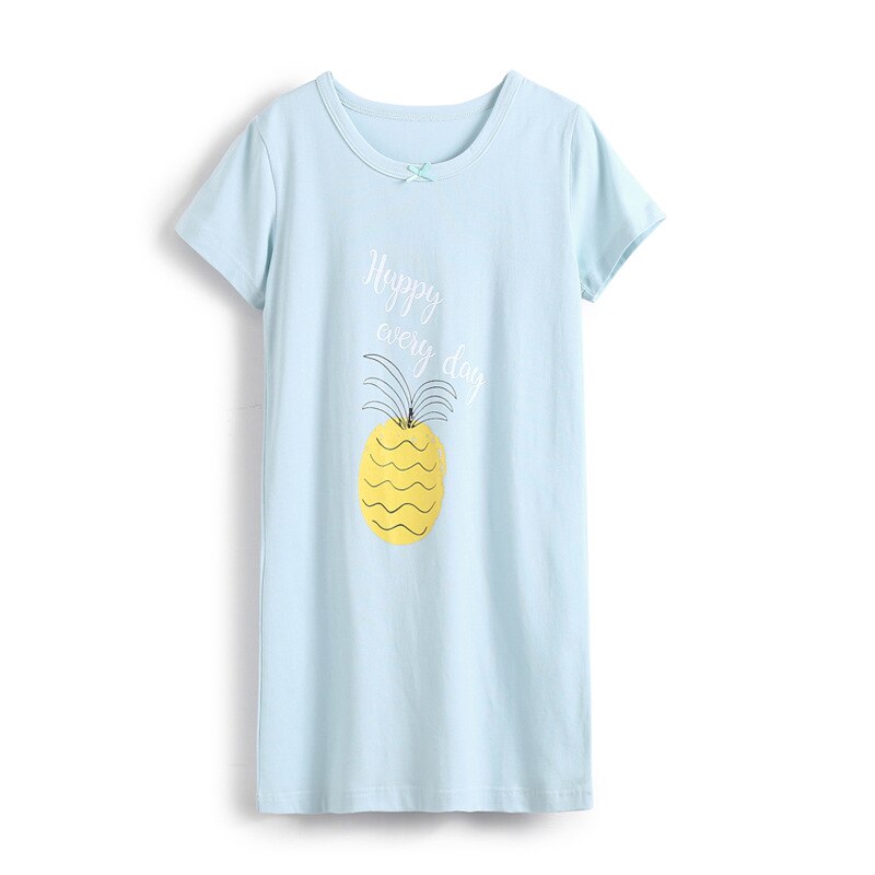 Crianças bonito 3-7 anos de camisola verão meninas algodão manga curta casa wear crianças moda boutique vestido pijamas roupas infantis: 4 / 3T