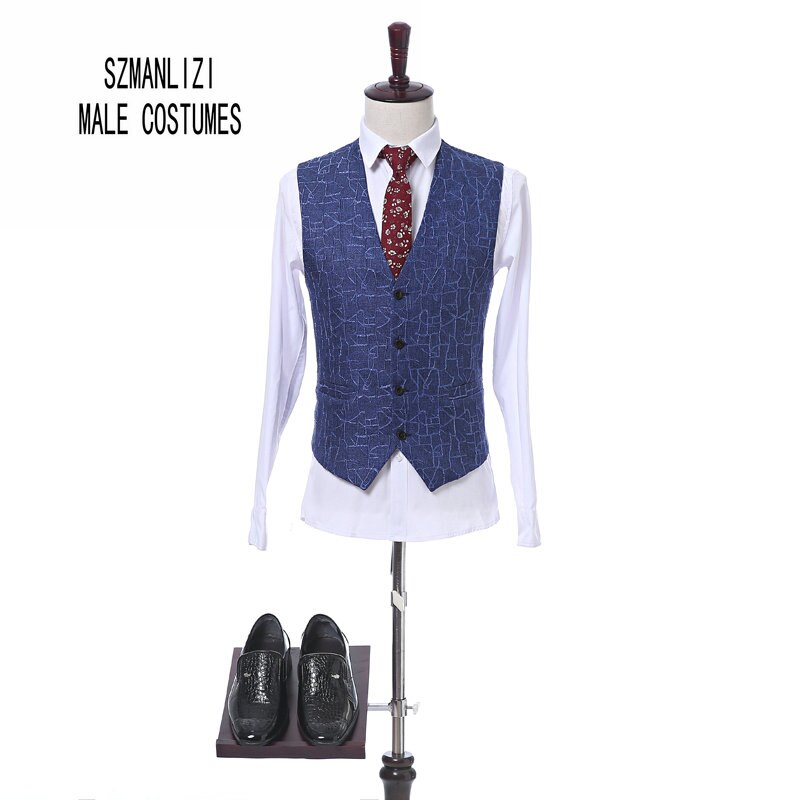 Wedding Vest For Men Slim Fit Men Suit Vest Male Waistcoat Sleeveless Gentlemen Office Work Wear Tuxedo: S