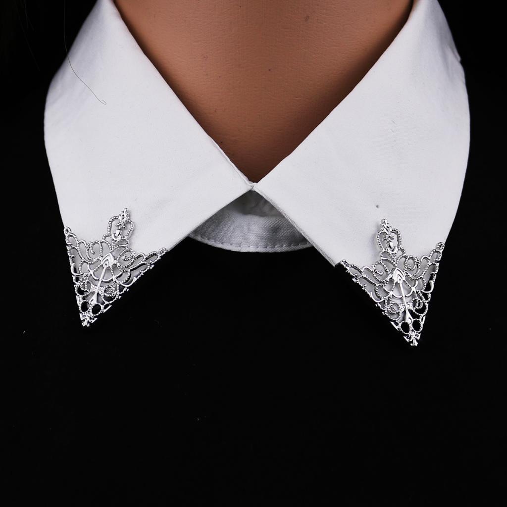 Metal Brooch Lapel Mens Collar Pins Brooches for Suit Shirt Collar Pin Tips Dress Decoration Business Ceremony Banquet