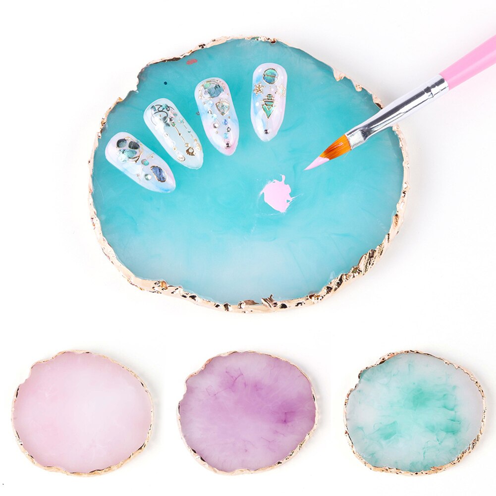 Hars Make Mixer Nail Art Polish Mengen Plaat Foundation Coloring Palet Glad En Professionele, Te Reinigen En Veeg.