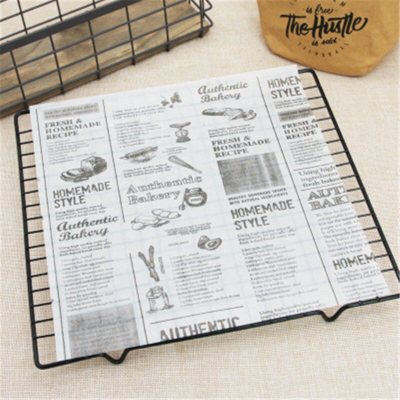 10 pièces parchemin papier ciré cuisson papier d'emballage alimentaire pour pain Sandwich Burger frites antiadhésif pâtisserie Biscuit gâteau papier huilé: Orange
