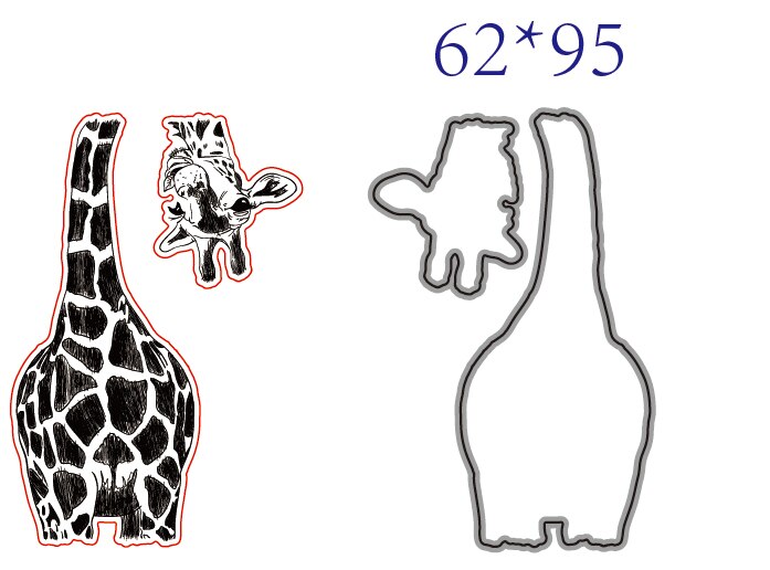 Timbre à motifs d'animaux en métal et girafe Scrapbooking, gaufrage artisanal pour la fabrication de timbres transparents en Silicone