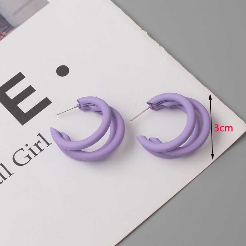 Pendientes colgantes de Color púrpura para mujer, colgantes de botella, pendientes colgantes en forma de C, pendientes de mariposa y flores, de al por mayor