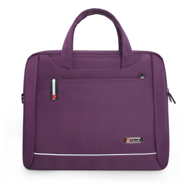 Briefcase Large Capacity Laptop Handbag Notebook Bag For Men Women Travel Bussiness For 14 Inch Macbook Pro Pc Sleeve Case: Purple