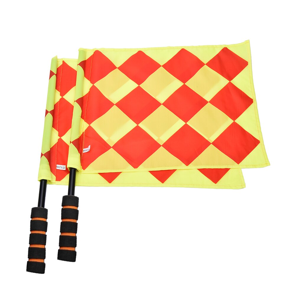 Soccer Referee Flag Fair Play Sports Match Football Linesman Flags Referee Equipment + Carry Bag