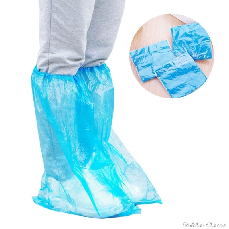 Couvre-chaussures jetables en plastique épais et résistant à l&#39;eau, 1 paire, pour bottes montantes, directe M06 21
