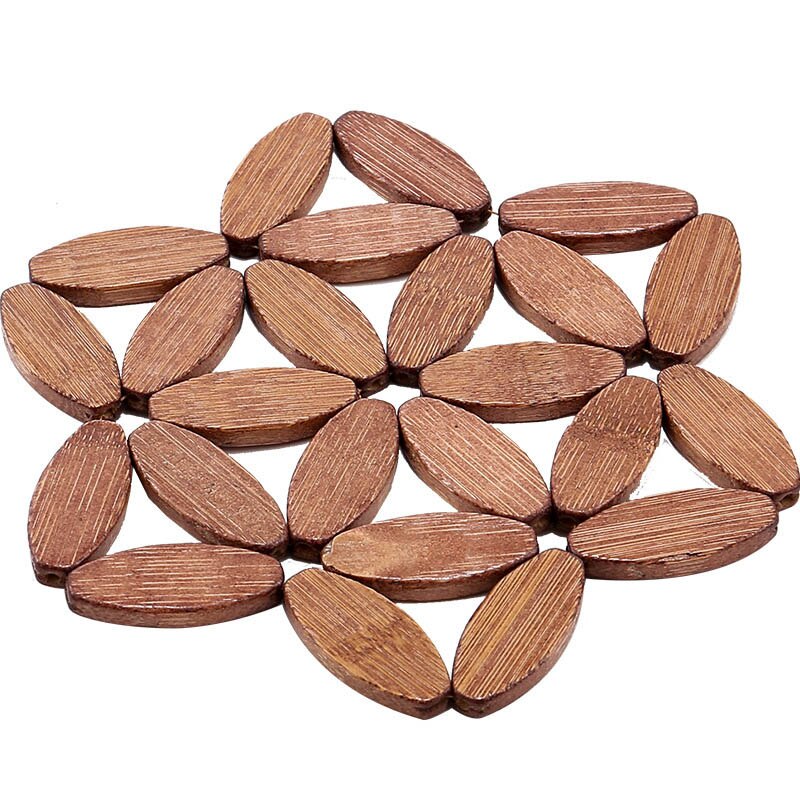 Placemats voor op tafel placemats bureau tafelmatten keukenaccessoires pot beker tegen bloesem bamboe onderzetters isolatiematten