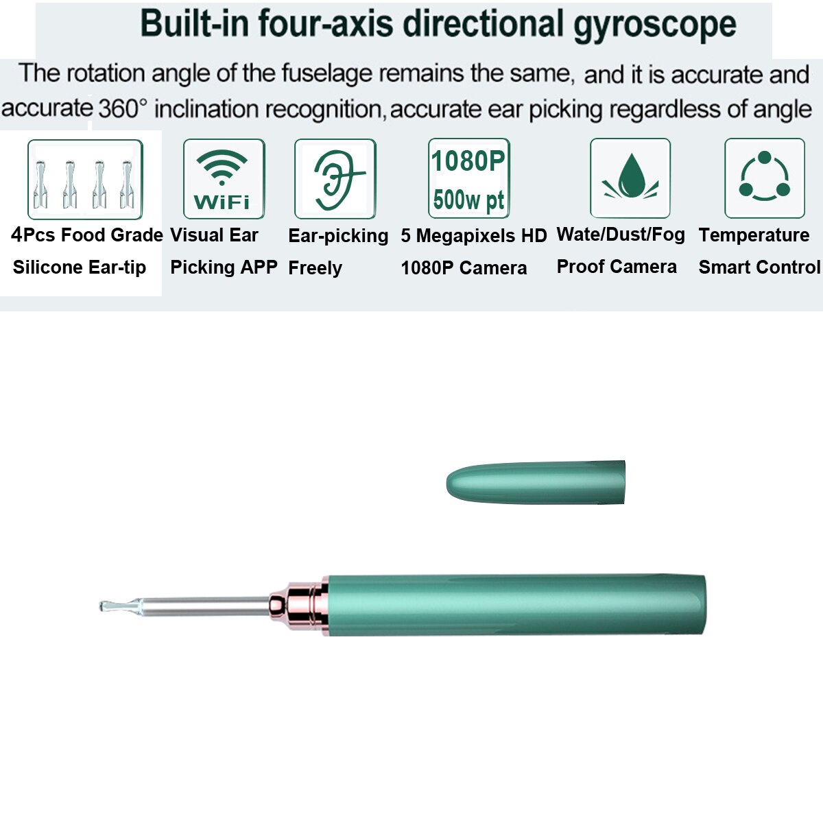 Wifi Earwax Remover Smart Visual Earpick Pen Wireless APP For IOS/Android Oral/ear Multifunction Examination Endoscope Camera