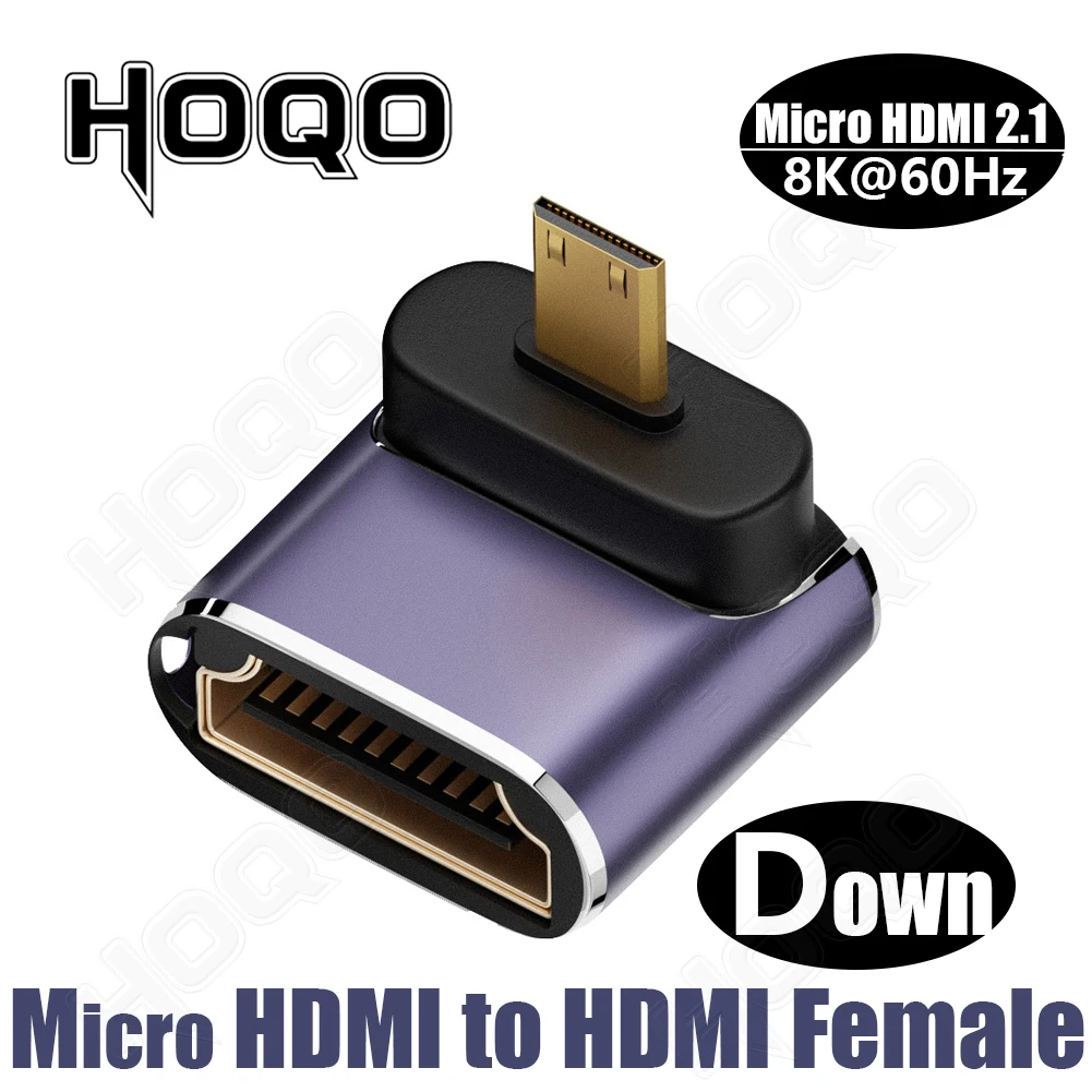 Adaptador hdmi de 90 grados 8k 4k @ 120Hz adaptador en ángulo hdmi de 270 grados 360 180 grados mni hdmi a HDMI convertidor tipo l en forma de U