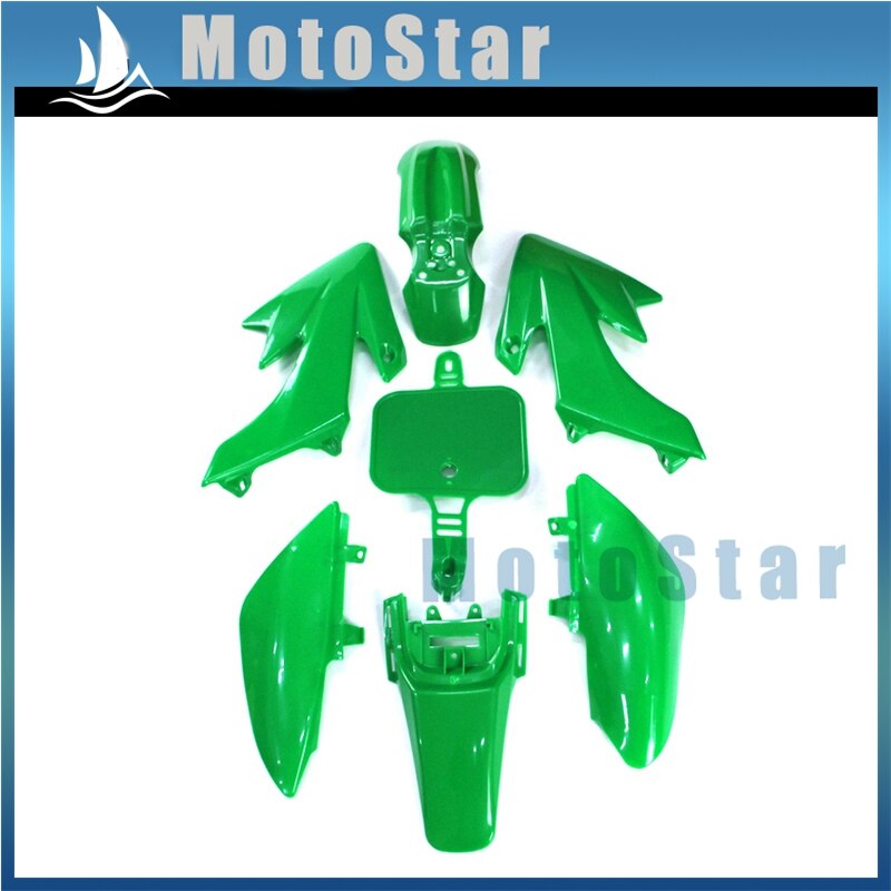 Kits de carrocería de carenado de plástico para 50, 70, 90, 110, 125, 140, 150cc, CRF50, XR50, Piranha SSR, Thumpstar, Stomp, Coolster, Pit Dirt Bike: Green