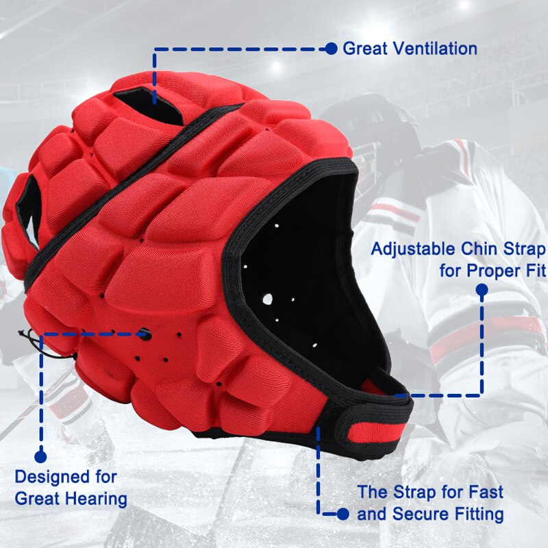 Rugby hjelm hovedbeskyttelse hovedbeklædning til fodbold scrum cap hovedbeskytter blød beskyttende hjelm til børn ungdoms snowboard hjelm