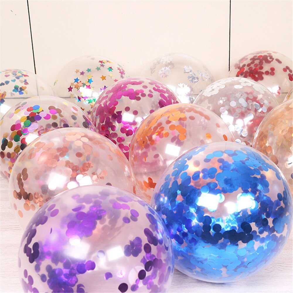 Dessin animé chapeau 5 pièces/lot ballons clairs or étoile feuille confettis ballons transparents décorations de fête dessin animé chapeau