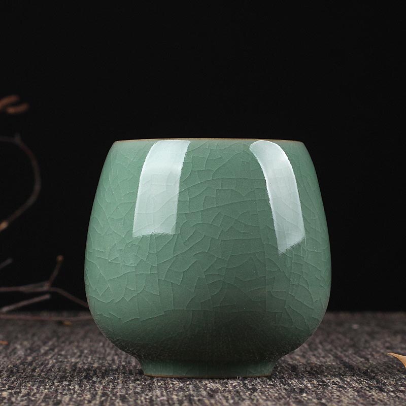 200ml Longquan Celadon Teacup Tea Ceremony Teaware Drinkware Office Master Cup Espresso Coffee Mug Water Cups Container Decor: D