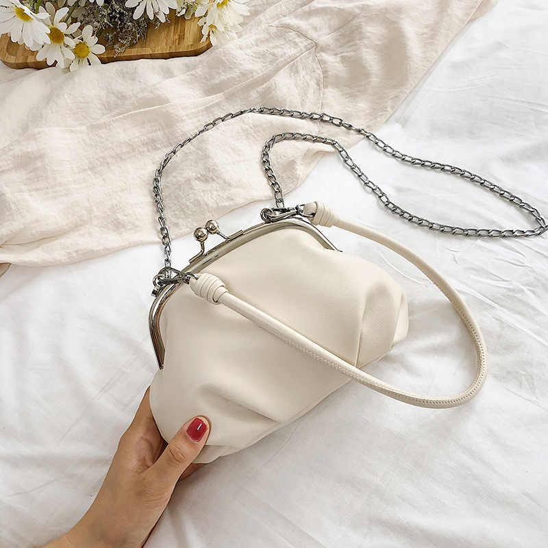 Shell Vorm Pu Lederen Crossbody Tassen Voor Vrouwen Portemonnees En Handtassen Mode Eenvoudige Schoudertas Dames Cross Body Bag Mini pouch: Beige