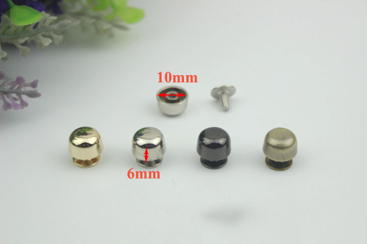 20pcs Meetee Rivets Nails for Bag Hardware Handbag Decorative Studs Button Nail Metal Buckles Clasp Snap Hook DIY Leather Craft