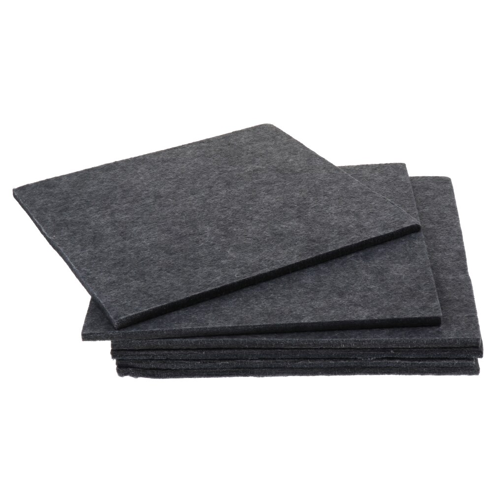 6 Pcs Geluidsisolatie Akoestische Schuim Panel Polyester Vezel Voor Studio Ktv Geluid Isolatie: Gray