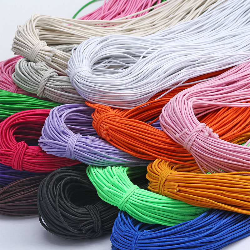Cuerda elástica fuerte de 1,5mm, banda elástica colorida de , cordón de goma para costura DIY, joyería, manualidades, accesorios