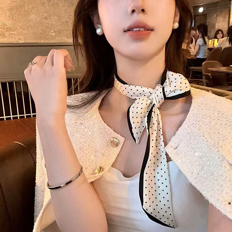 Leopardprintet taske skinny silketørklæde til kvinder luksuriøse foulard kvinders hovedtørklæder med bindebånd