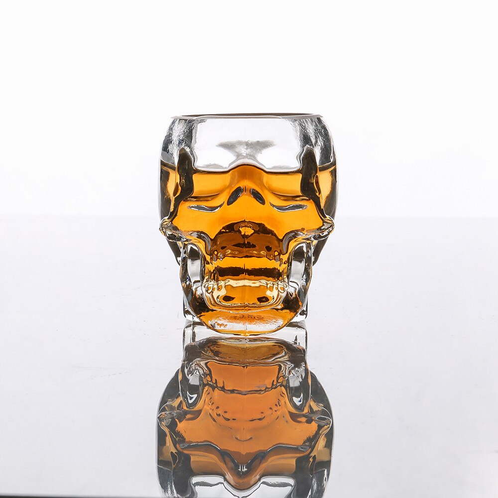 3D Transparent Skull Shot Glass Crystal Head Cup for Whiskey Home Bar