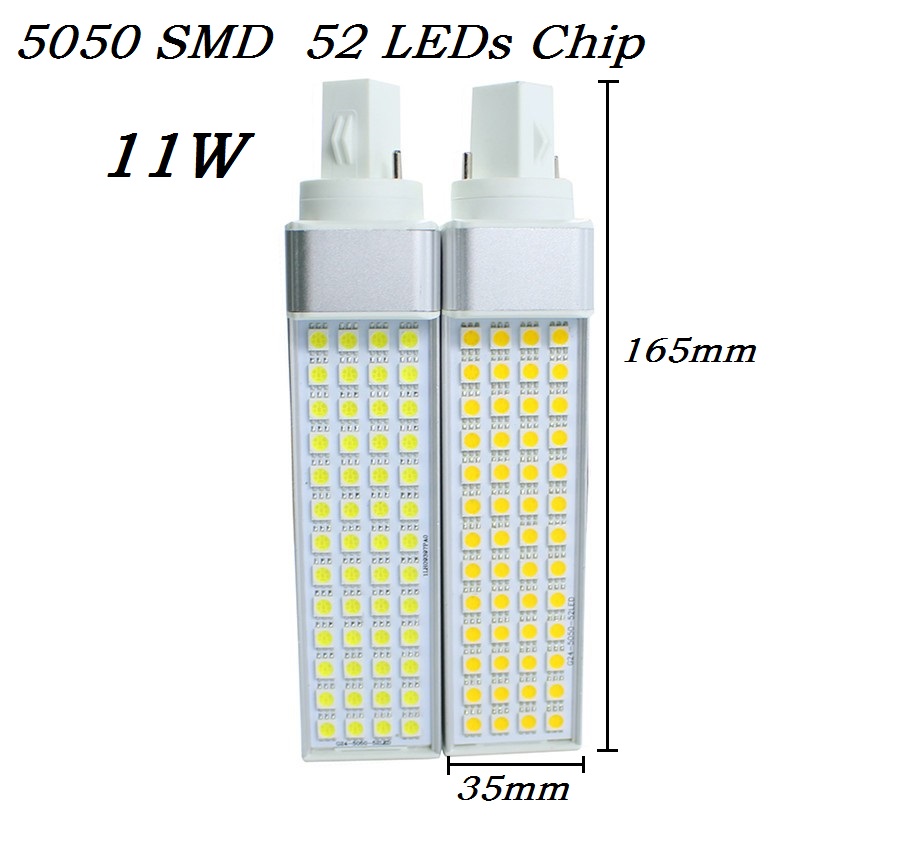 Lámpara G23 G24 E27, 5W, 7W, 9W, 11W, 13W, 15W, 85V-265V/CA, enchufe Horizontal, Bombillas LED SMD5050, PL, Bombilla de maíz, foco CE RoHS