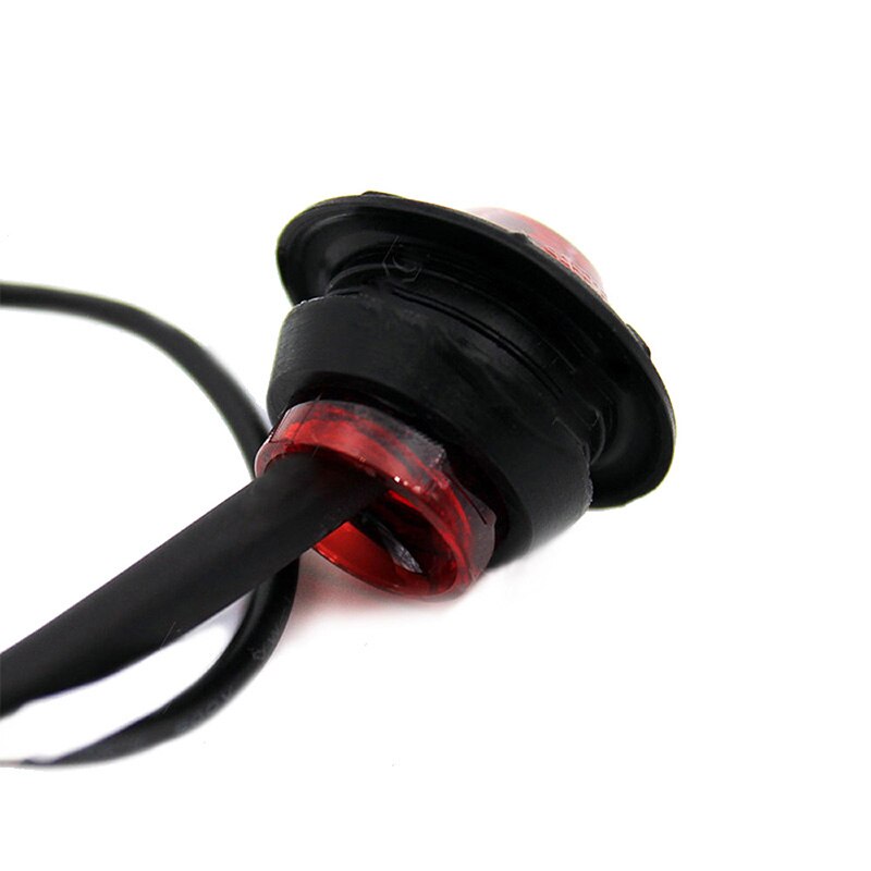 Luces marcadoras para coche, Mini luces LED rojas para lateral de botón, resistentes al agua, súper brillantes, redondas, 12V, universales, 10 Uds.