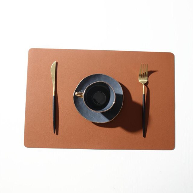 Cup Pad Placemat Dining Table Party Restaurants PVC Replacement Wedding: Brown